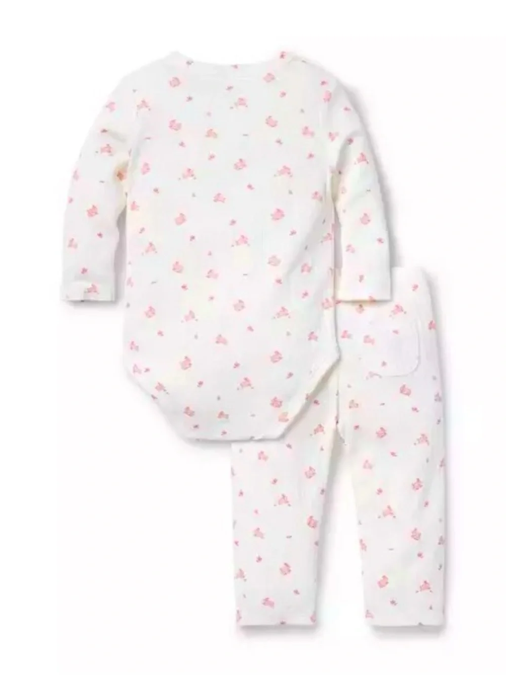 Baby Bunny Pointelle Wrap Matching Set